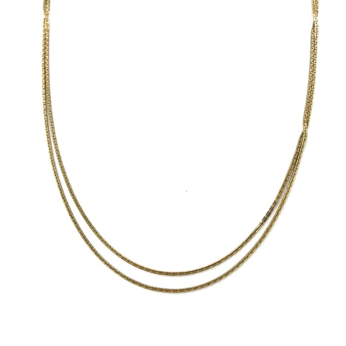 VINTAGE Long Gold Chain Necklaces ロングゴールドチェーンネックレス 155cm | Vintage.City 古着屋、古着コーデ情報を発信