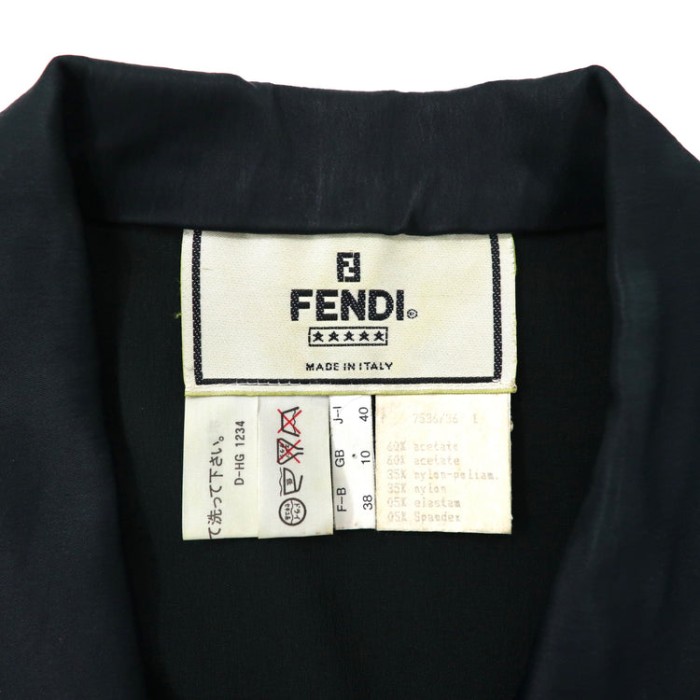 FENDI ノースリーブ コート ワンピース 40 ネイビー アセテート オールド イタリア製 | Vintage.City 빈티지숍, 빈티지 코디 정보