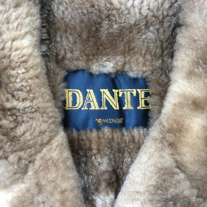 DANTE ( MOONBAT ) 襟ファー レザーコート L ブラウン ファーライナー | Vintage.City ヴィンテージ 古着