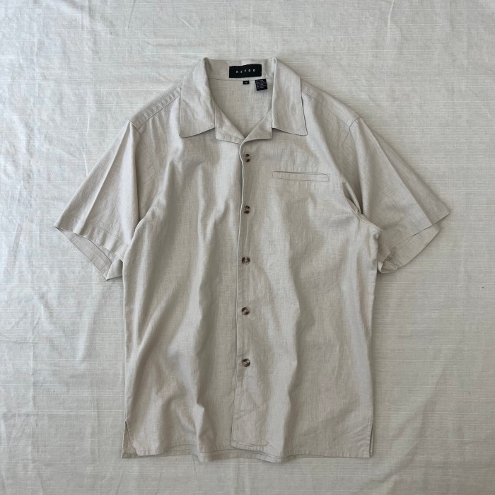 コットンリネン半袖シャツ  オープンカラーシャツ fcl-176 | Vintage.City 古着屋、古着コーデ情報を発信