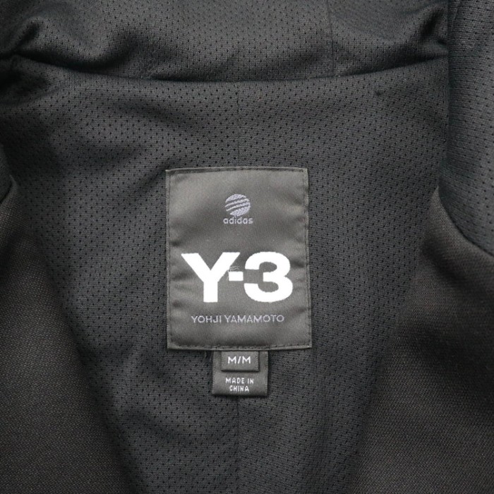 Y-3 ( adidas × YOHJI YAMAMOTO ) フーデッド テーラードジャケット M ブラック ポリエステル ロゴ刺繍 3ストライプス V12239 | Vintage.City ヴィンテージ 古着