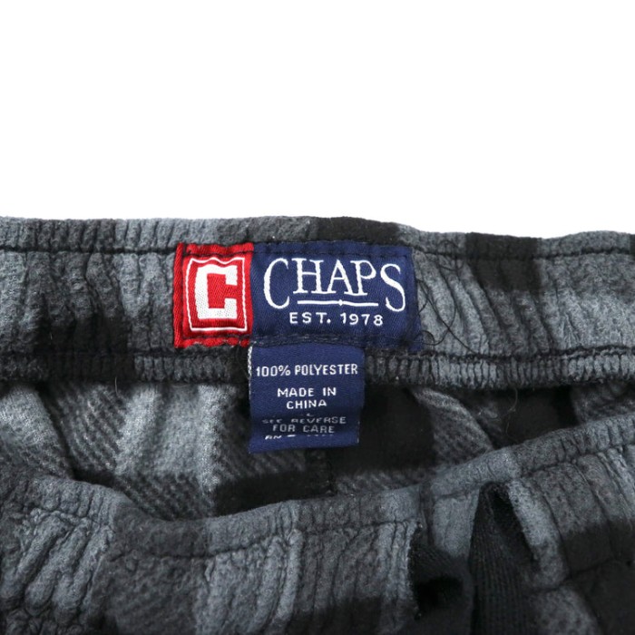 CHAPS パジャマパンツ イージーパンツ XL グレー ブラック チェック ポリエステル | Vintage.City ヴィンテージ 古着