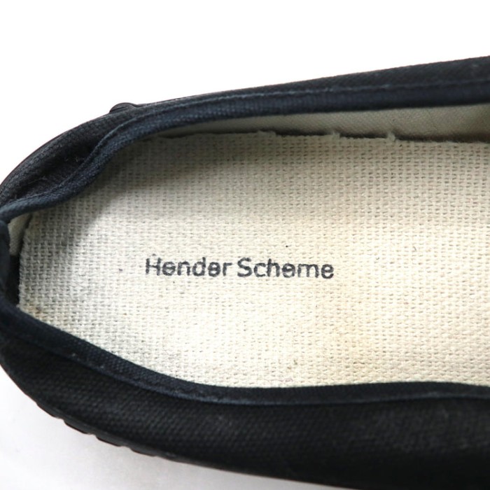 Hender Scheme タッセルローファー ミュール 27.5-28cm ブラック キャンバス PARALLEL / PEAK with tassels 8AHR 日本製 | Vintage.City ヴィンテージ 古着