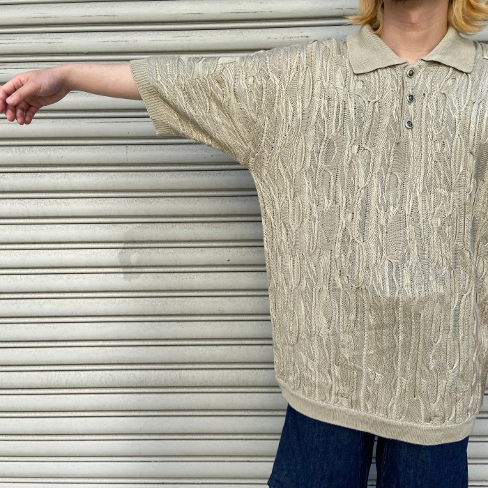 Coogi type 3Dニットポロシャツ　90s XXL ビッグサイズ | Vintage.City 古着屋、古着コーデ情報を発信