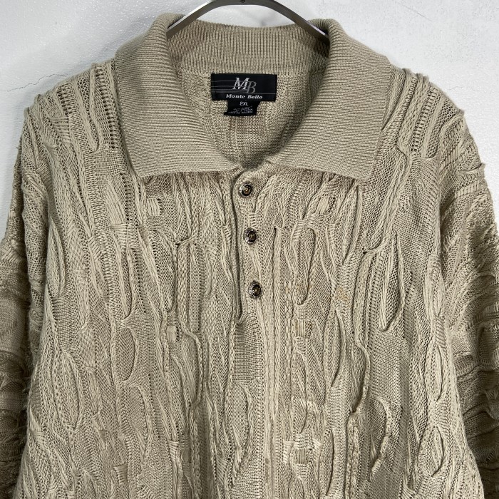 Coogi type 3Dニットポロシャツ　90s XXL ビッグサイズ | Vintage.City 古着屋、古着コーデ情報を発信