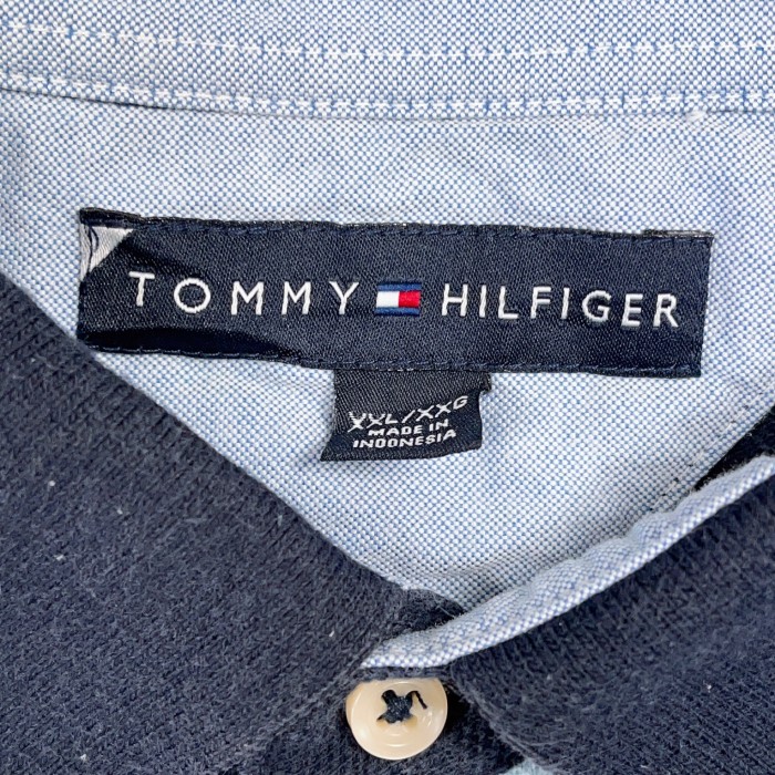 XXLsize TOMMY HILFIGER Border polo shirts トミーヒルフィガー　ポロシャツ　ボーダー | Vintage.City 빈티지숍, 빈티지 코디 정보