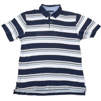 XXLsize TOMMY HILFIGER Border polo shirts トミーヒルフィガー　ポロシャツ　ボーダー | Vintage.City ヴィンテージ 古着