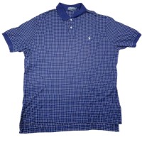 XXLsize Polo Ralph Lauren check Polo shirt ポロシャツ　ポロラルフローレン　チェック　ネイビー | Vintage.City ヴィンテージ 古着