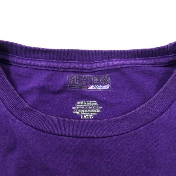 Majestic カレッジプリントTシャツ L パープル コットン LSU タイガー | Vintage.City 빈티지숍, 빈티지 코디 정보