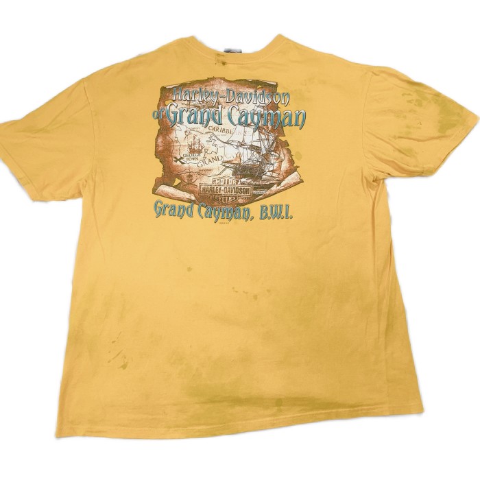 2XLsize HARLEY DAVIDSON Grand Cayman TEE ハーレーダビッドソン　半袖　Tシャツ | Vintage.City 빈티지숍, 빈티지 코디 정보