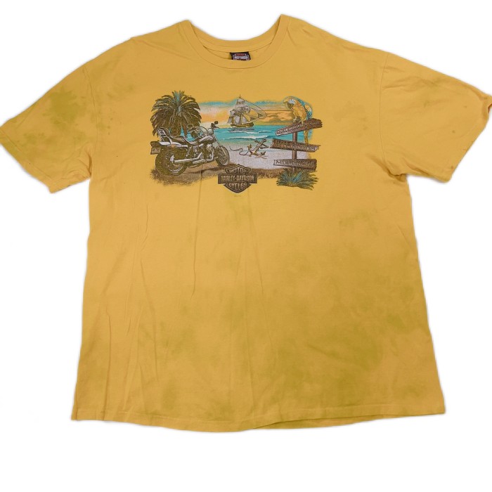 2XLsize HARLEY DAVIDSON Grand Cayman TEE ハーレーダビッドソン　半袖　Tシャツ | Vintage.City 빈티지숍, 빈티지 코디 정보