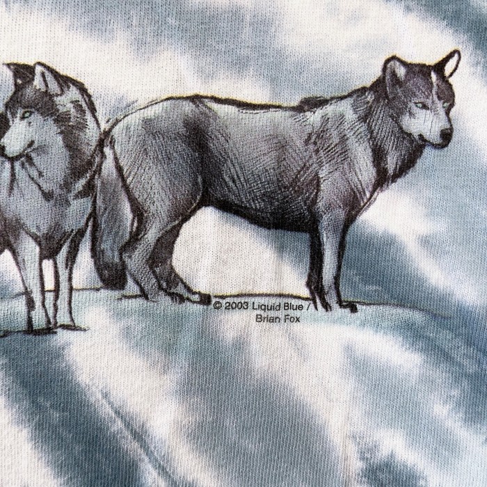 XXLsize Big wolf tie-die TEE オオカミ　アニマル　タイダイ　Tシャツ | Vintage.City 빈티지숍, 빈티지 코디 정보