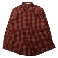 L.L.Bean ボタンダウンシャツ M レッド チェック コットン WRINKLE RESISTANT | Vintage.City 古着屋、古着コーデ情報を発信
