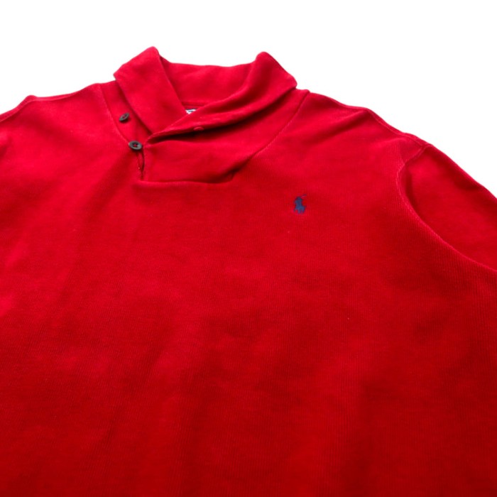 Polo by Ralph Lauren ショールカラー スウェットシャツ XL レッド コットン スモールポニー刺繍 | Vintage.City 빈티지숍, 빈티지 코디 정보