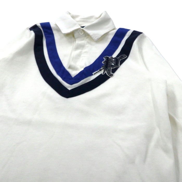 RALPH LAUREN ラガーシャツ M ホワイト コットン ロゴワッペン | Vintage.City 古着屋、古着コーデ情報を発信