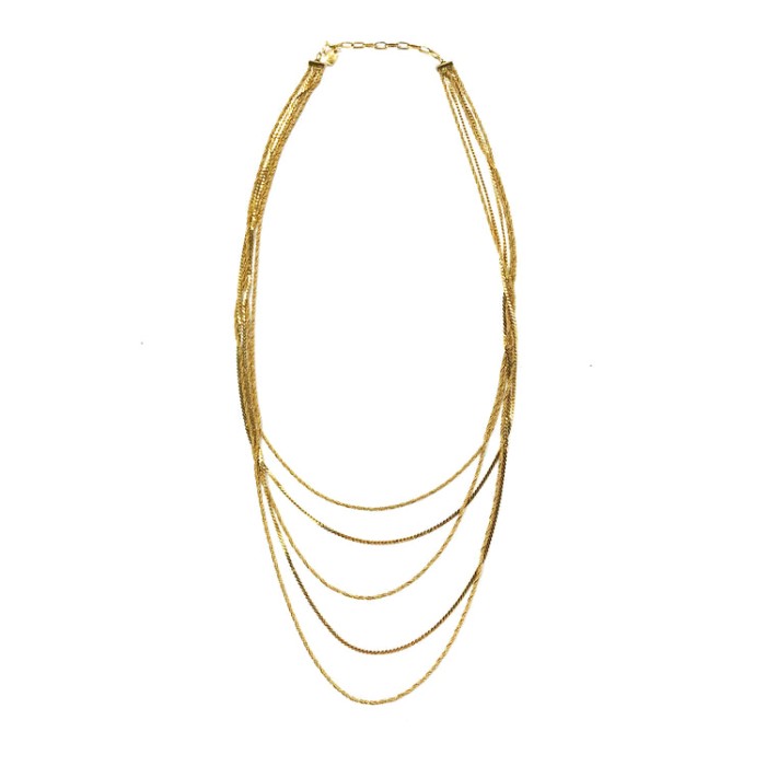 VINTAGE Gold Chain Necklaces 5連 ゴールドチェーンネックレス 73cm 喜平 ロープチェーン | Vintage.City Vintage Shops, Vintage Fashion Trends