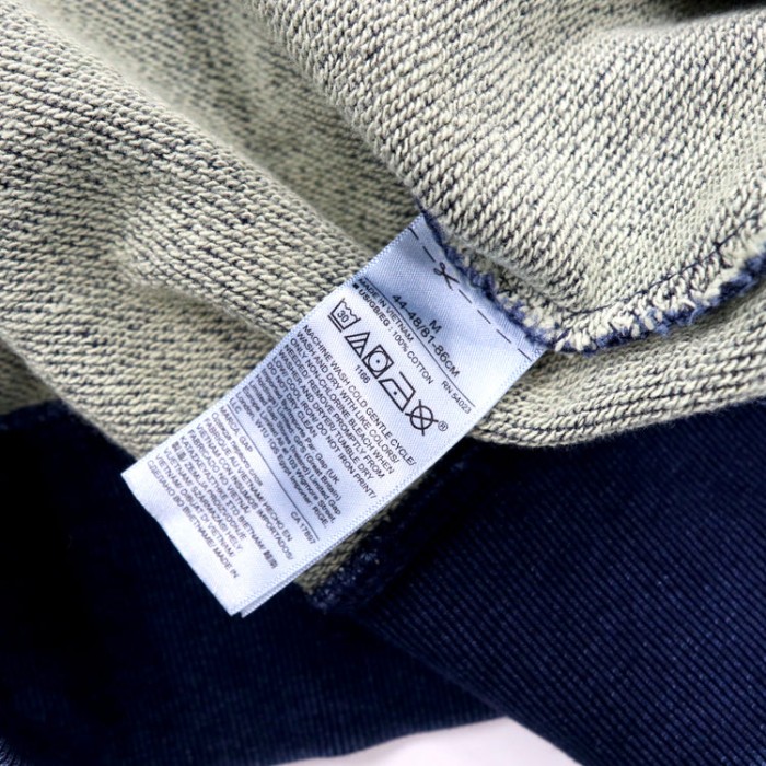 GAP インディゴ ロゴ プルオーバーパーカー M 180 ブルー コットン 袖ロゴ プリント | Vintage.City 古着屋、古着コーデ情報を発信