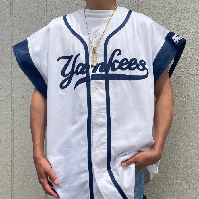 90s- スターター MLB ニューヨークヤンキース ゲームシャツ ベース ...