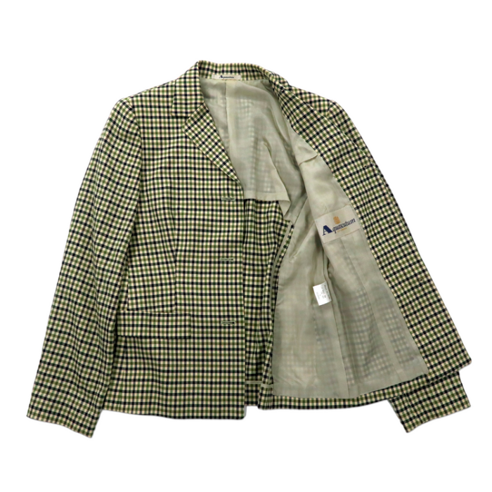 Aquascutum 3Bスーツ スカート セットアップ 9 ベージュ チェック ウール オールド 日本製 | Vintage.City 古着屋、古着コーデ情報を発信
