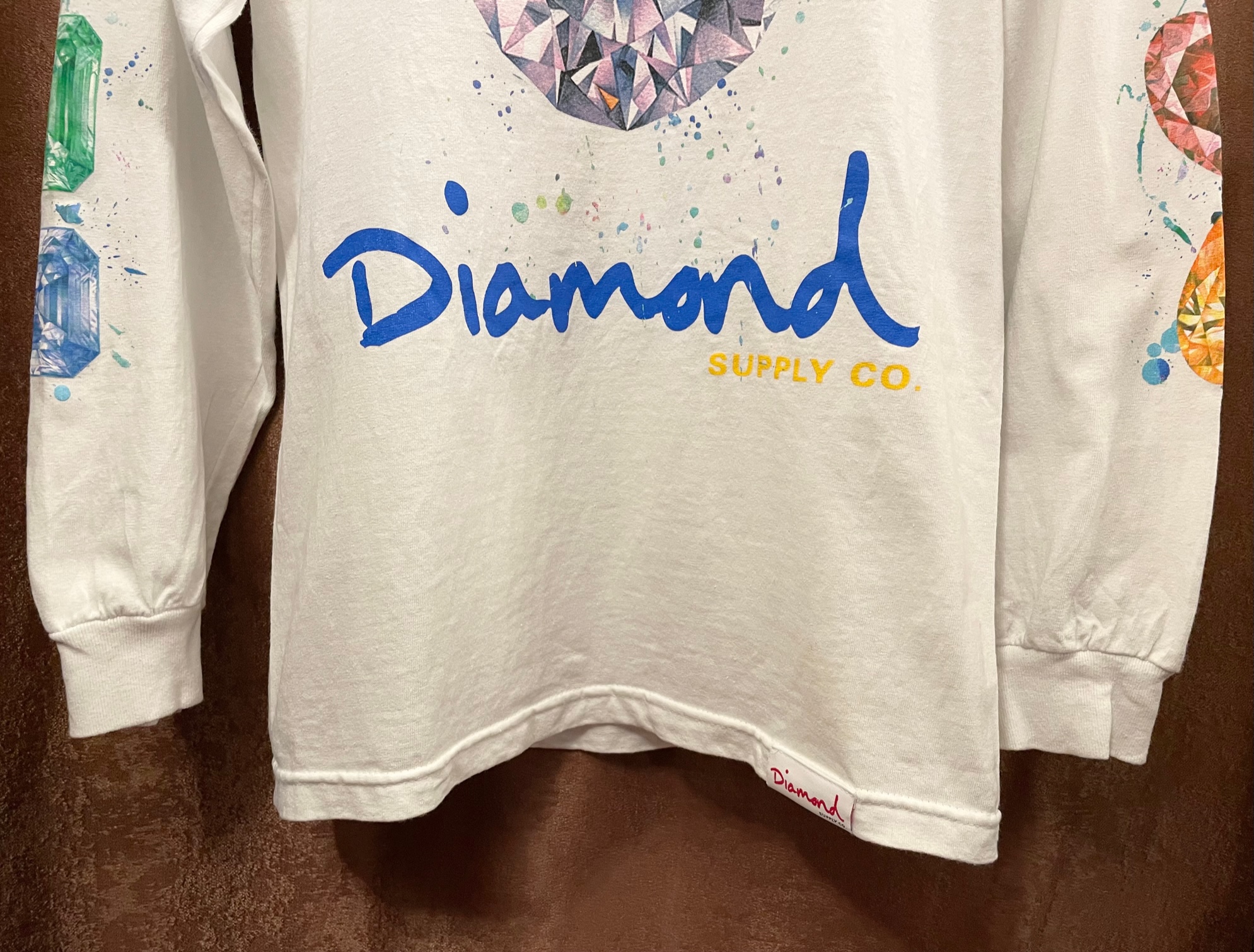 MADE IN MEXICO製 Diamond Supply Co. 長袖プリントTシャツ ホワイト S ...