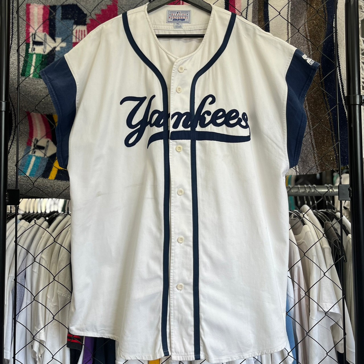 【一番人気】90\'s ヤンキース MLB ベースボールシャツ starter スターター トップス