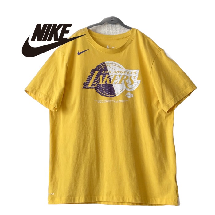 ナイキ バスケ チームロゴ メンズ 2XL イエロー USA 半袖 Tシャツ
