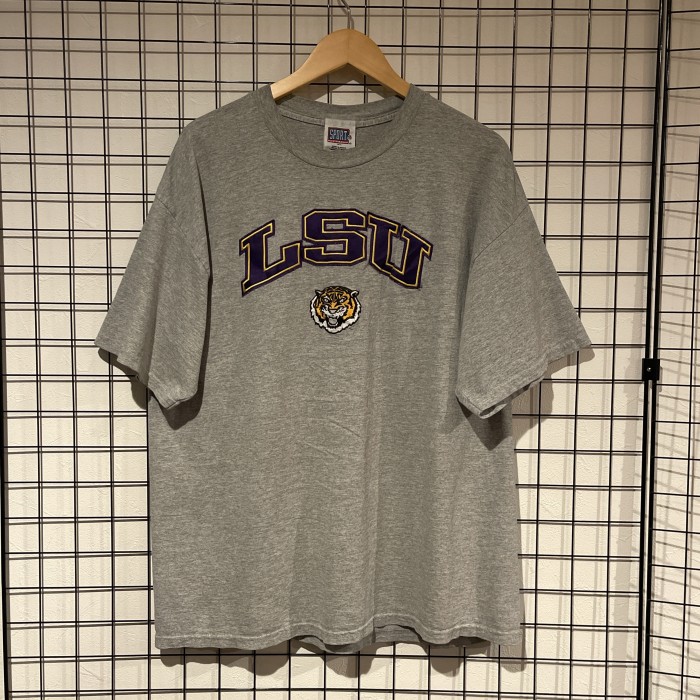 90s SPORT ATTACK ルイジアナ州立大学タイガース カレッジロゴ 半袖T