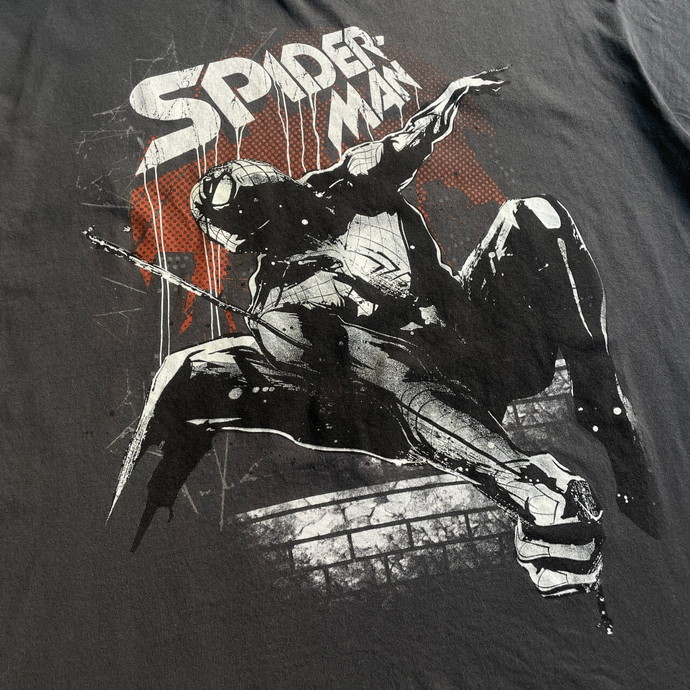 スパイダーマン　SPIDERMAN tシャツ Lサイズ　00s 黒　marvel