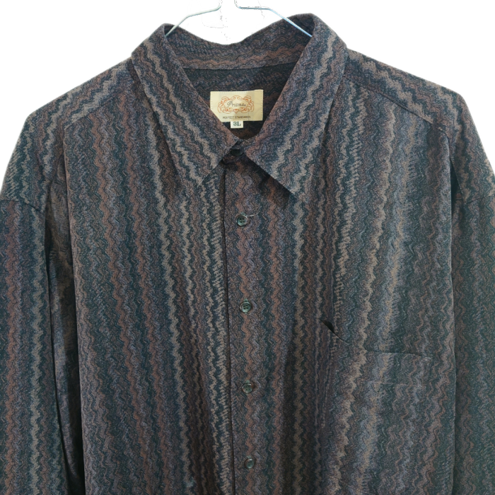 2000年代PRISMA。オールパターン長袖ボタンシャツ。 | Vintage.City 古着屋、古着コーデ情報を発信