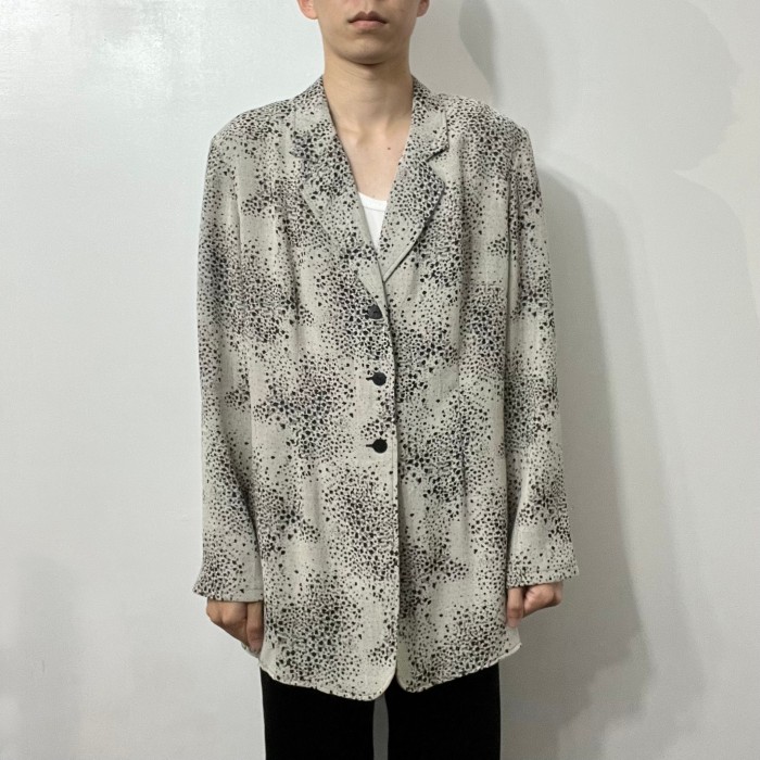 Old Sheer Single Breasted Tailored Jacket | Vintage.City 古着屋、古着コーデ情報を発信