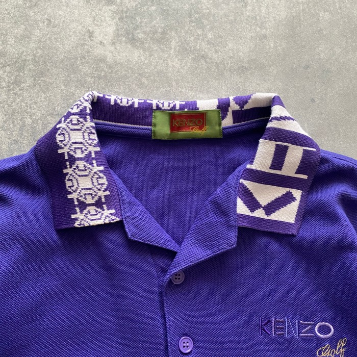 KENZO ケンゾー　刺繍ワンポイントロゴ　パープル　ポロシャツ | Vintage.City 古着屋、古着コーデ情報を発信