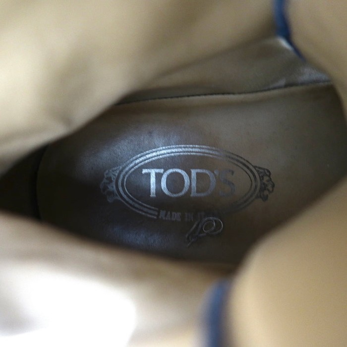 TOD'S ドライビングシューズ レースアップブーツ 27cm ネイビー スエードレザー ウィンターゴンミーニ イタリア製 | Vintage.City 古着屋、古着コーデ情報を発信