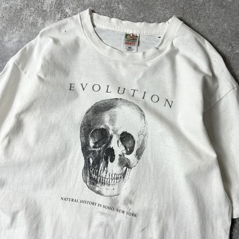 雰囲気系 90s USA製 スカル アート プリント 半袖 Tシャツ L / 90年代