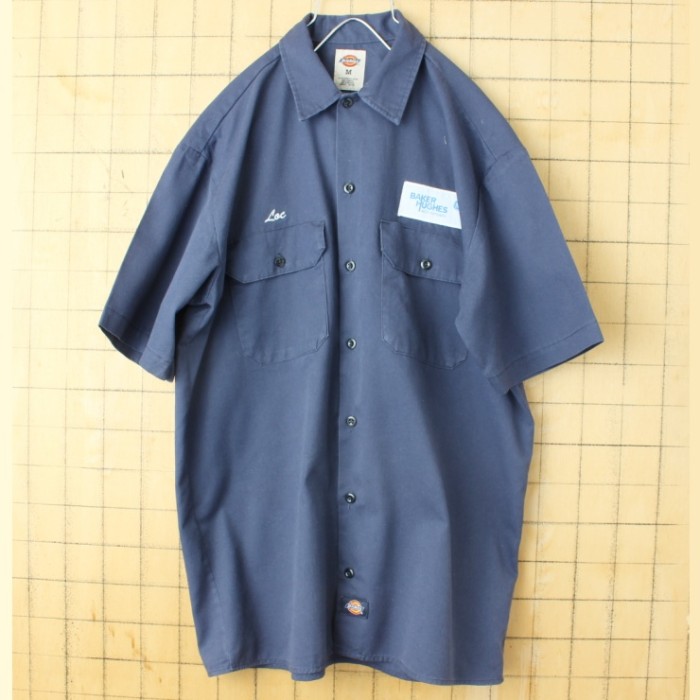 90s 00s USA Dickies ディッキーズ ワッペン ワーク シャツ ネイビー ブルー メンズM 半袖 アメリカ古着 | Vintage.City Vintage Shops, Vintage Fashion Trends