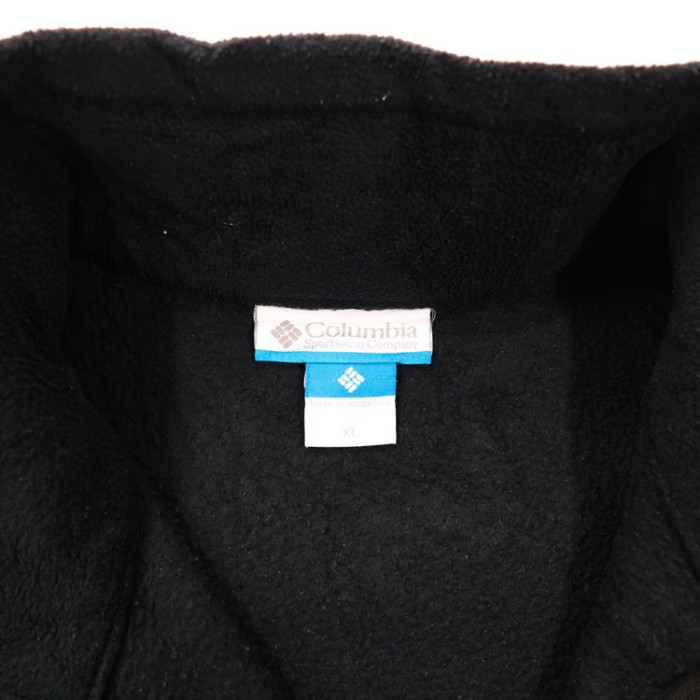 Columbia フルジップフリースジャケット XL ブラック ポリエステル ロゴ刺繍 | Vintage.City 빈티지숍, 빈티지 코디 정보