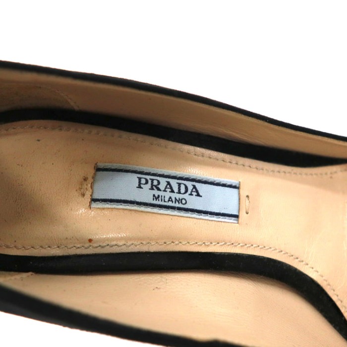 PRADA チャンキーヒール ストラップパンプス 22.5cm ブラック スエードレザー イタリア製 | Vintage.City 古着屋、古着コーデ情報を発信