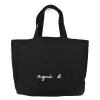 agnes b. ロゴトートバッグ ブラック キャンバス WEB限定モデル GO03‐01 | Vintage.City ヴィンテージ 古着