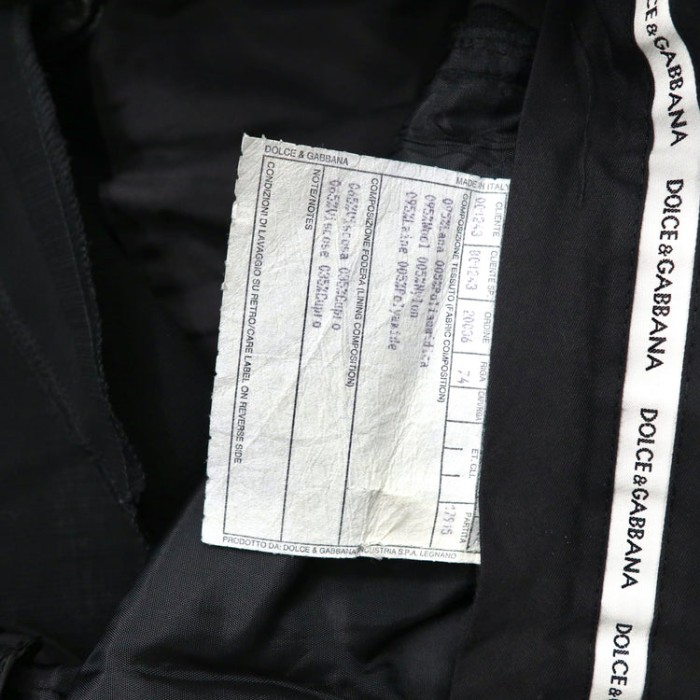 DOLCE & GABBANA スラックスパンツ 50 ブラック ウール イタリア製 | Vintage.City 古着屋、古着コーデ情報を発信