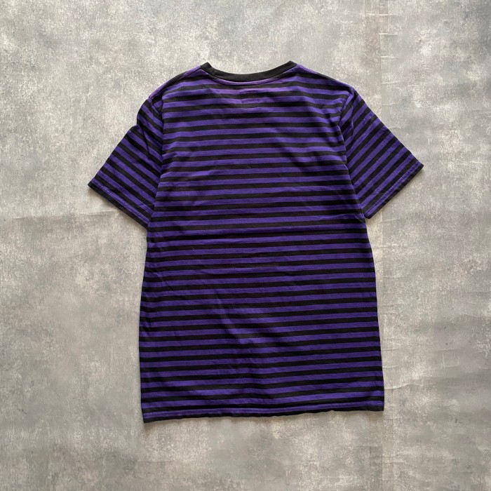 ステューシー　Sリンク　刺繍ワンポイントロゴ　パープル　ボーダー　Tシャツ | Vintage.City 古着屋、古着コーデ情報を発信