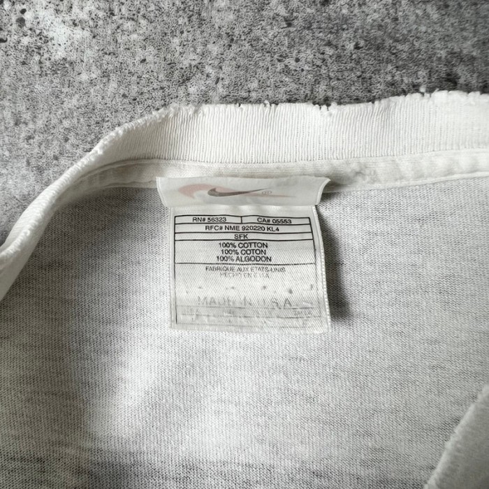 希少 90s USA製 NIKE メッセージ プリント 半袖 Tシャツ M / 90年代 ナイキ オールド ホワイト メッセージ 襤褸 ボロ | Vintage.City 古着屋、古着コーデ情報を発信