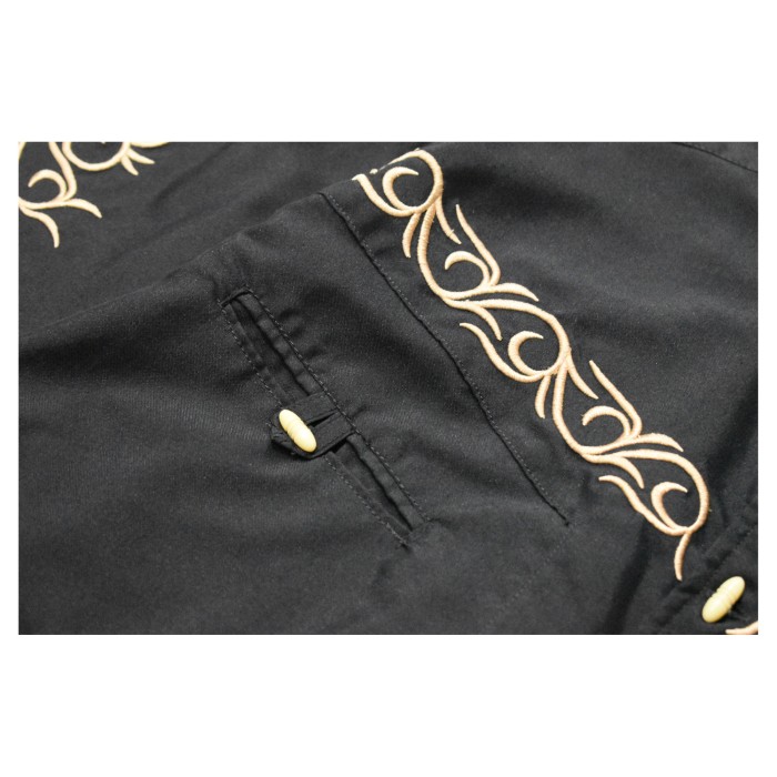 Embroidery Stand Collar S/S Shirt | Vintage.City 빈티지숍, 빈티지 코디 정보