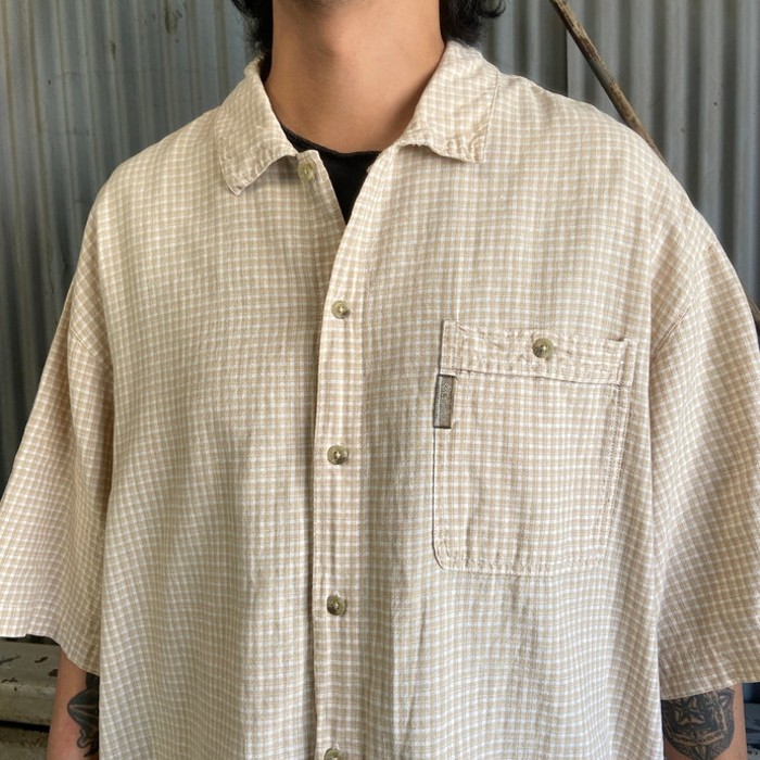 00年代 Columbia コロンビア リネン×コットン 半袖 チェックシャツ メンズXL | Vintage.City 古着屋、古着コーデ情報を発信