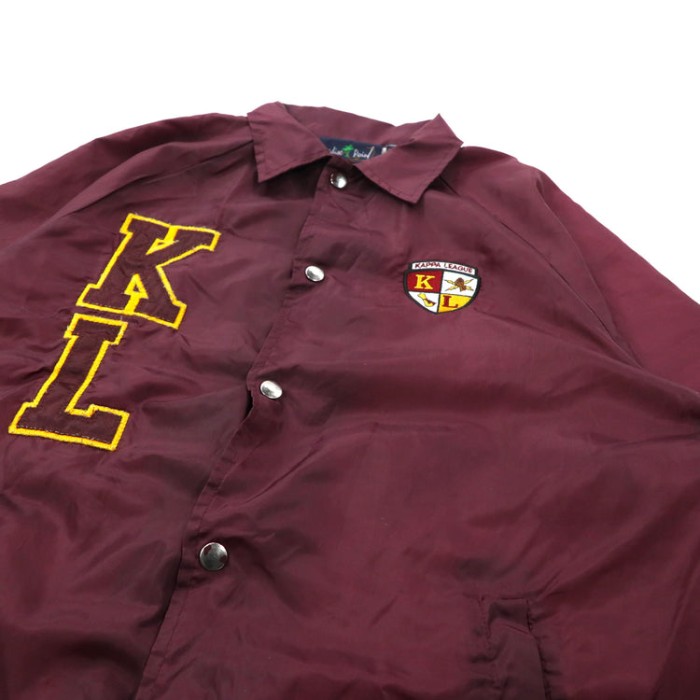 Paradise Point コーチジャケット S ボルドー ポリエステル ワッペン Kappa League jacket | Vintage.City 빈티지숍, 빈티지 코디 정보