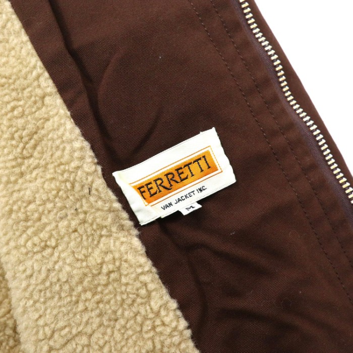FERRETTI ( VAN -JAC- ) ボアライニングジャケット M ブラウン ポリエステル 70年代 日本製 | Vintage.City 古着屋、古着コーデ情報を発信