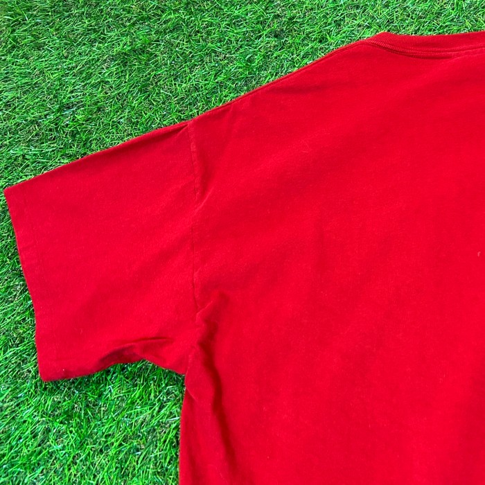 90s ARKANSAS RAZORBACKS Cropped T-Shirt / Made In USA 古着 Vintage ヴィンテージ カレッジ Tシャツ 半袖 赤 レッド クロップド | Vintage.City 빈티지숍, 빈티지 코디 정보