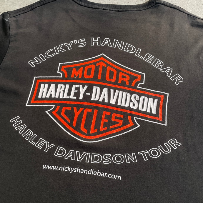 Harley-Davidson ハーレーダビッドソン バックプリント 企業ロゴ T 