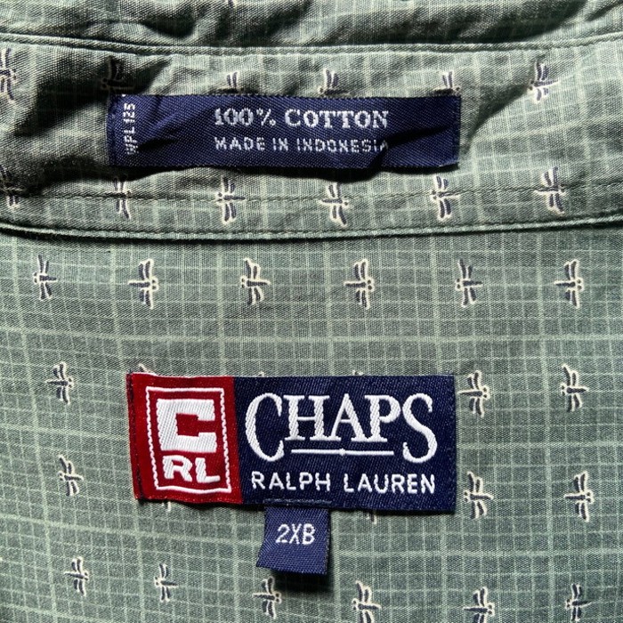 90年代 CHAPS Ralph Lauren チャップス ラルフローレン 半袖 チェック 総柄 トンボ シャツ メンズ2XL | Vintage.City 古着屋、古着コーデ情報を発信