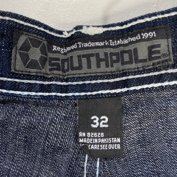 SOUTHPOLE サウスポール　デニムバギーショートパンツ　紺　ワイド　W32 | Vintage.City 古着屋、古着コーデ情報を発信