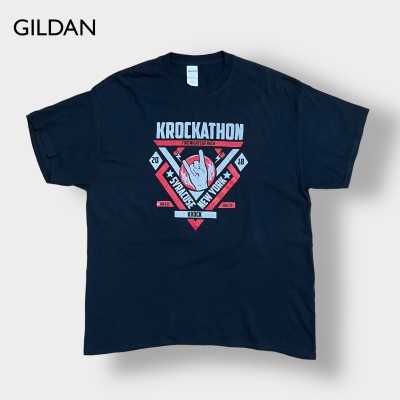 【GILDAN】音楽フェス K-Rockathon プリント ロゴ Tシャツ 半袖 XL ビッグサイズ 黒t US古着 | Vintage.City ヴィンテージ 古着
