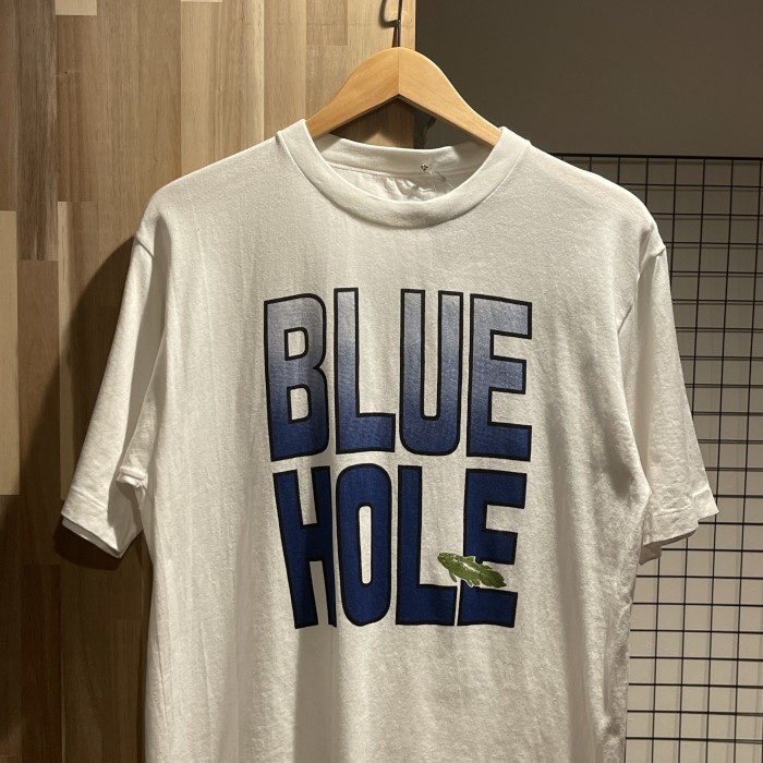 90s シングルステッチ　BLUE HOLE フィッシュプリント　 半袖Tシャツ　C018 | Vintage.City 古着屋、古着コーデ情報を発信